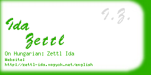 ida zettl business card